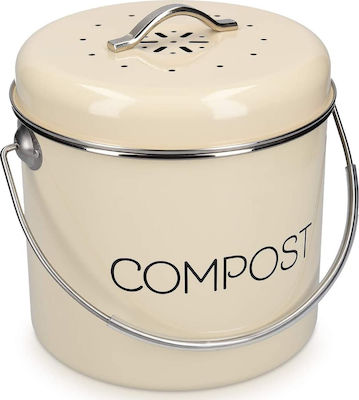 Compost Bin 3L Metalic Composter închis 3lt