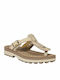 Fantasy Sandals Mirabella Δερμάτινα Γυναικεία Σανδάλια Ανατομικά Honey