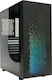Azza Celesta 340F Геймърско бюро Midi Tower Компютърна кутия със страничен прозорец Черен