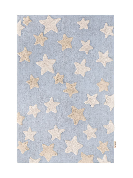 Guy Laroche Παιδικό Χαλί Αστέρια Βαμβακερό 130x180cm Night Sky Light Blue