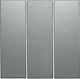 Hager Lighting Switch Front Triple in Silver Color 16651404