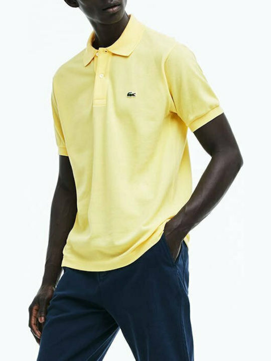 Lacoste Ανδρική Μπλούζα Polo Κοντομάνικη Κίτρινη