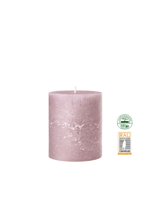 Zaros Decorative Candle Antique Pink 7x8cm
