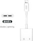 XO NBR172A Lightning Converter Male To Lightning 2x Female White 1 Piece
