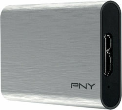 PNY Elite USB 3.1 Εξωτερικός SSD 960GB 2.5" Ασημί