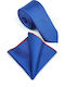 Legend Accessories Herren Krawatten Set Synthetisch Monochrom in Blau Farbe