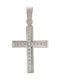 Q-Jewellery Women's White Gold Cross 9K