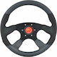 SWM Leather Car Steering Wheel with 34cm Diameter Gray/Black