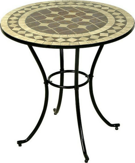 Tisch Café für kleine Außenbereiche Stabil Mosaic Beige 60x60x75cm