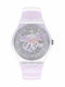 Swatch Pink Mist Herrenuhr 41mm Batterie mit Rosa Kautschukarmband