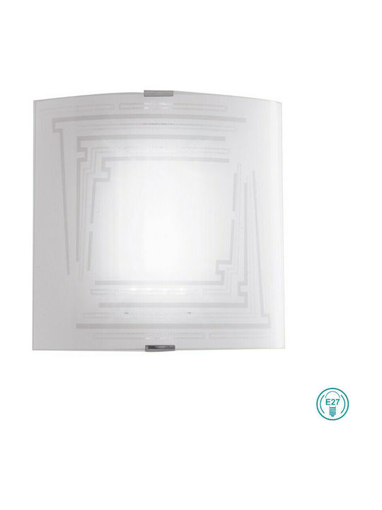 Fan Europe Concept-AP26 Modern Lamp Wall with Socket E27 White 26x26cm