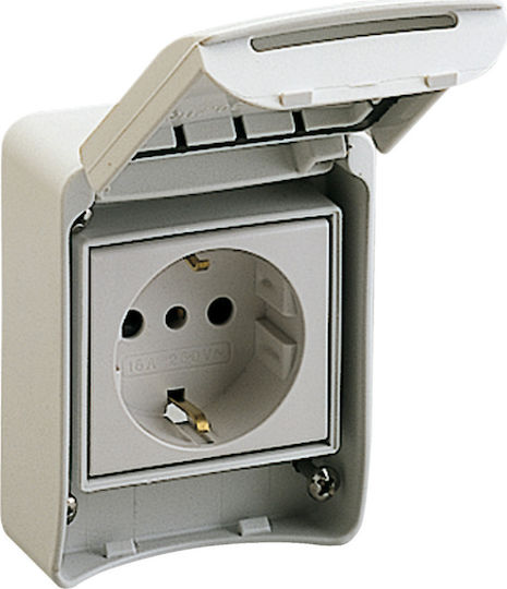 Schneider Electric Πρίζα με Καπάκι 16A 250V IP65 PratiKa 81141