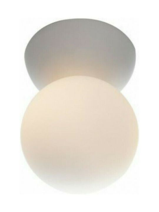 Fan Europe Kiss-PL Μοντέρνα Γύψινη Πλαφονιέρα Οροφής με Ντουί G9 σε Λευκό χρώμα 14cm
