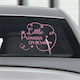 Baby an Bord Schild mit Aufkleber Little Princess Rosa