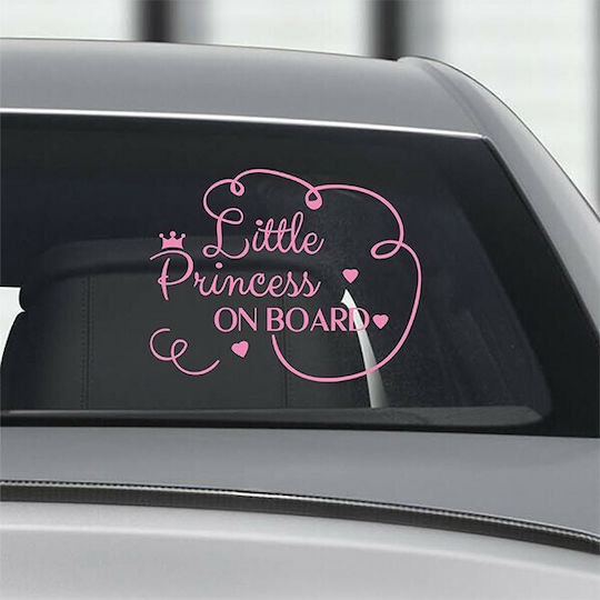 Baby an Bord Schild mit Aufkleber Little Princess Rosa