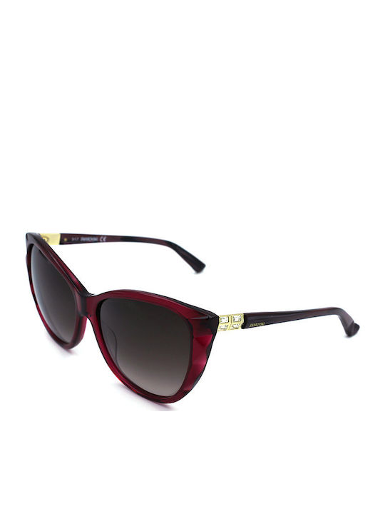 Swarovski Sunglasses Burgundy with Acetate Frame & Black Lens Swarovski Sunglasses Burgundy with Acetate Frame & Black Lens