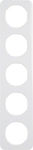 Hager R.1 Vertical Switch Frame 5-Slots White 10152189