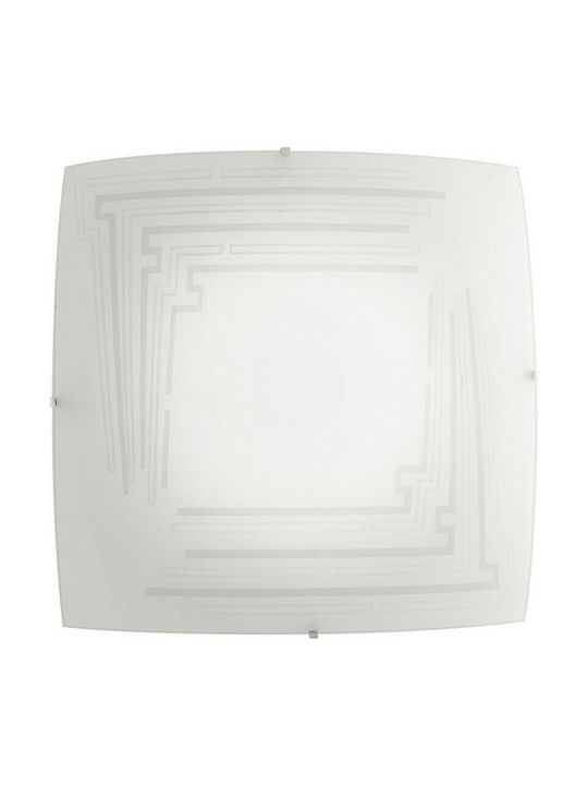 Fan Europe Concept-PL40 Classic Glass Ceiling Mount Light with Socket E27 in White color 40pcs I-CONCEPT/PL40