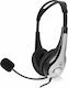 Intronics EW3562 On Ear Multimedia Ακουστικά με μικροφωνο και σύνδεση 3.5mm Jack σε Γκρι χρώμα