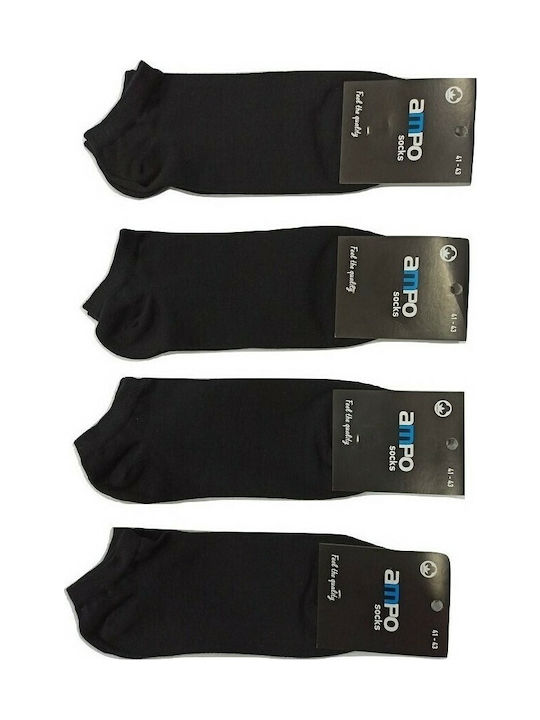Ampo Socks 300 Ανδρικές Μονόχρωμες Κάλτσες Μαύρ...