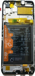 Huawei Οθόνη Service Pack mit Touchscreen und Rahmen für Huawei P Smart 2021 (Schwarz)