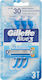 Gillette Blue3 Cool Disposable Razors Single Use with 3 Blades & Lubricious Strip 3pcs