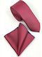 Legend Accessories Men's Tie Set Synthetic Monochrome In Burgundy Colour