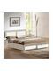Capri Bed Double Wooden White for Mattress 150x200cm