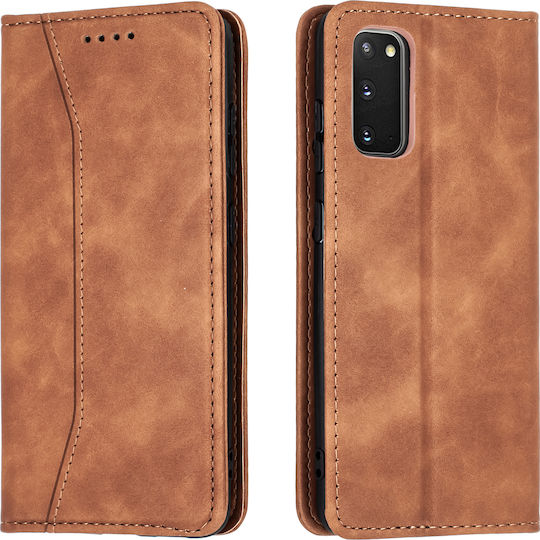 Bodycell PU Leather Book Synthetic Leather Brown (Galaxy S20)