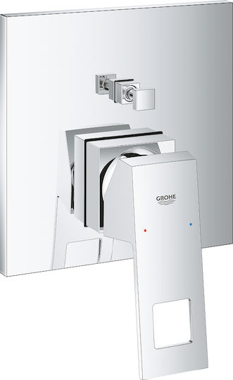 Grohe EuroCube Cosmopolitan für Badewanne 2 Ausgänge Silber