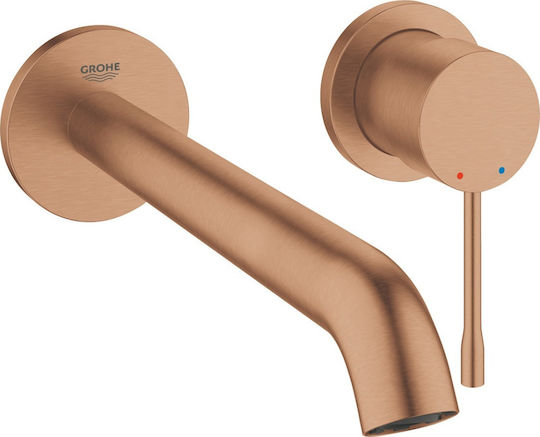 Grohe Essence Set Mixer & Gură Îngropată pentru Lavabo 1 Ieșire Brushed Warm Sunset