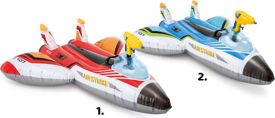 Intex Water Gun Plane Kid's Inflatable Ride On with Handles Red 117x117cm