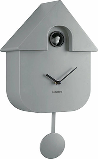 Karlsson Wanduhr Kunststoff Mit Pendel Grey 21.5x41cm