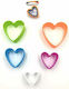 Homestyle Plastic Heart-Shaped Cookie Cutter 5pcs -144/12