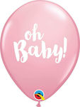 Set of 25 Balloons Latex Pink Girl Birth 28cm