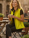 Women's Softshell Sleeveless Jacket Yellow