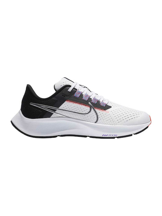 Air Zoom Pegasus 38 Sport Shoes Running White / Black / Flash Crimson / Metallic Silver