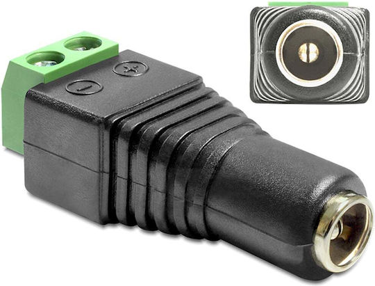 DeLock Βύσμα DC female Μαύρο 65485