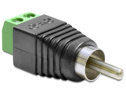 DeLock Adapter RCA male to Terminal Block 2 pin (65417)
