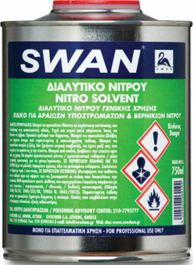 Swan Διαλυτικό Νίτρου Διαλυτικό Νίτρου Διάφανο 750ml 6019