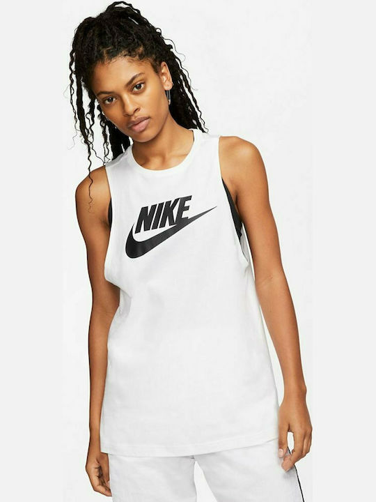 Nike Air Αμάνικη Γυναικεία Αθλητική Μπλούζα Λευκή