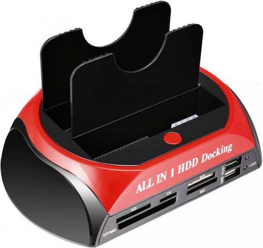 Andowl Q-X001 Docking Station for 2 Hard Drives SATA 3.5" with Connection USB 2.0