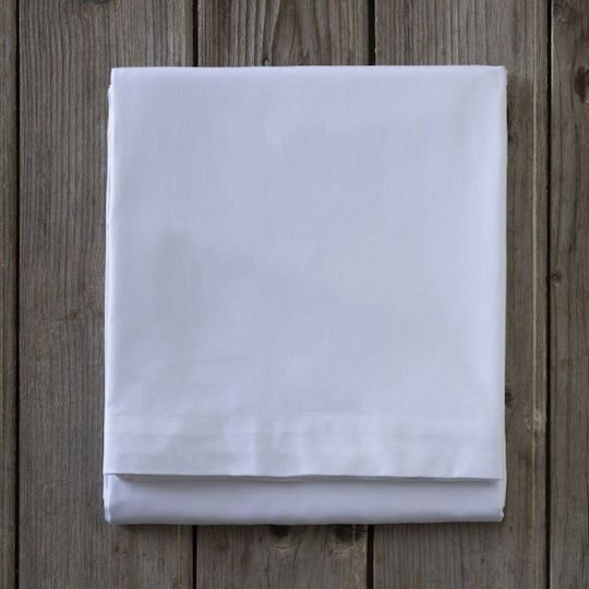 Sprintzio Hotel Sheet White Semi-Double 180x280cm 100% Cotton 1pcs