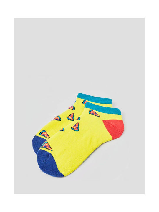 Jack & Jones Foody Ανδρικές Κάλτσες με Σχέδια Κίτρινες