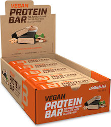 Biotech USA Vegan Proteinriegel mit 12gr Protein & Geschmack Erdnussbutter 20x50gr