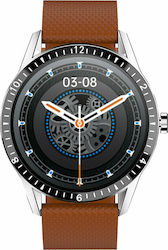 DAS.4 SG44 Smartwatch με Παλμογράφο (Καφέ)