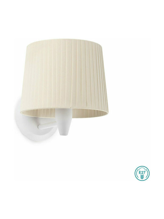 Faro Barcelona Samba Vintage Lamp Wall with Socket E27 White 21.5x17.3cm