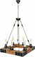 Candelabru 6xE14 cu Lemn Maro W-50-300-0064
