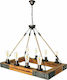 Kronleuchter mit Holz Braun W-062785214LI/8