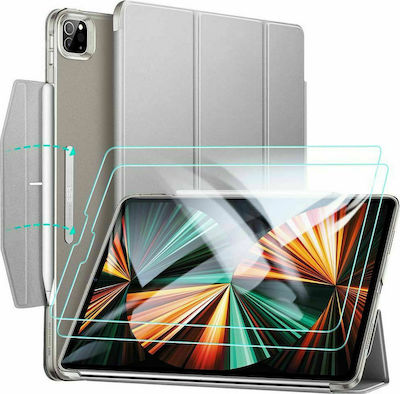ESR Ascend Tempered Glass Flip Cover Σιλικόνης / Δερματίνης Γκρι (iPad Pro 2021 12.9")